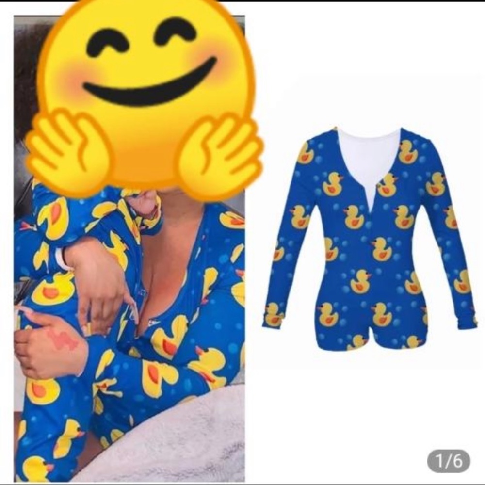 adult onesie rubber duckie theme XL